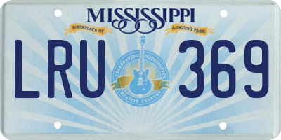 MS license plate LRU369