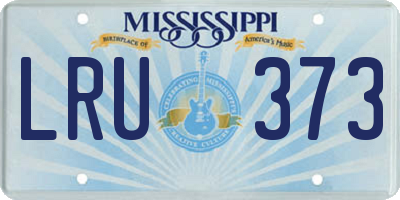 MS license plate LRU373