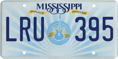 MS license plate LRU395