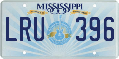 MS license plate LRU396