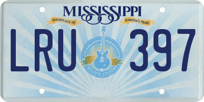 MS license plate LRU397