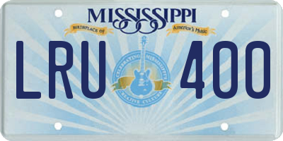 MS license plate LRU400