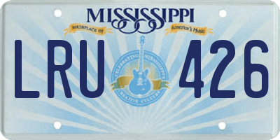 MS license plate LRU426