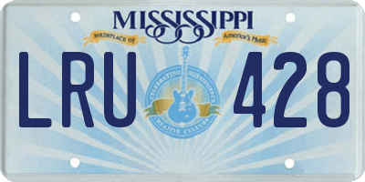 MS license plate LRU428