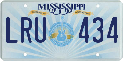 MS license plate LRU434