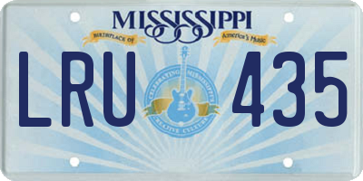 MS license plate LRU435