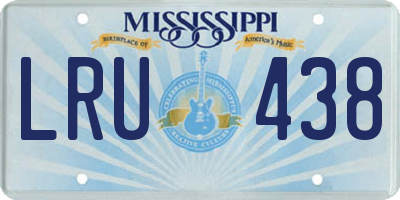 MS license plate LRU438