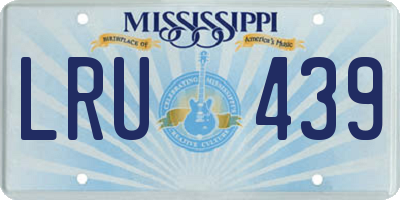 MS license plate LRU439