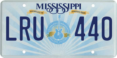 MS license plate LRU440