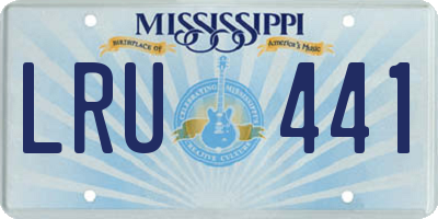 MS license plate LRU441