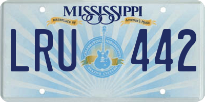 MS license plate LRU442