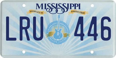 MS license plate LRU446