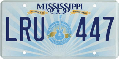 MS license plate LRU447