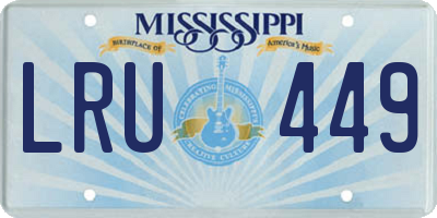 MS license plate LRU449