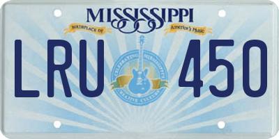 MS license plate LRU450