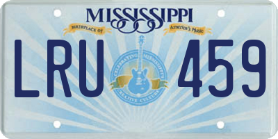 MS license plate LRU459