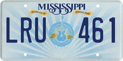 MS license plate LRU461