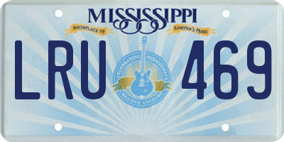 MS license plate LRU469