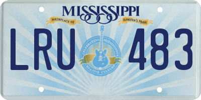 MS license plate LRU483