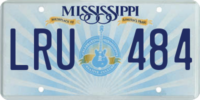 MS license plate LRU484