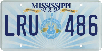 MS license plate LRU486