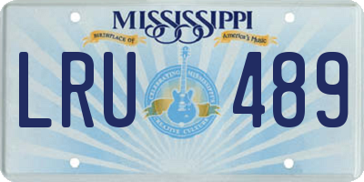 MS license plate LRU489