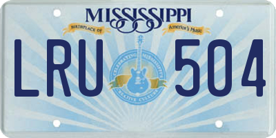 MS license plate LRU504