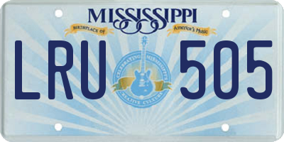 MS license plate LRU505