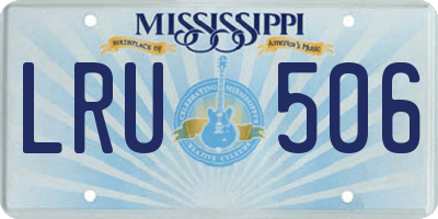 MS license plate LRU506