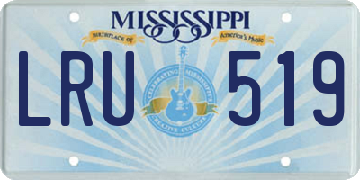MS license plate LRU519