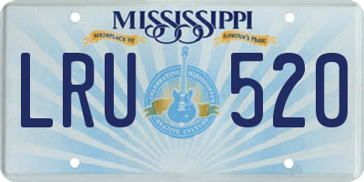 MS license plate LRU520