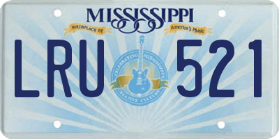 MS license plate LRU521
