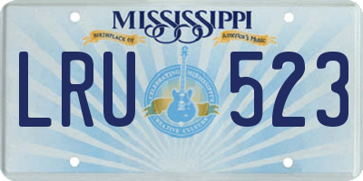 MS license plate LRU523