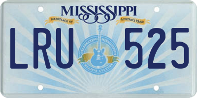 MS license plate LRU525
