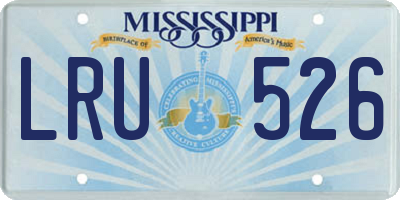 MS license plate LRU526