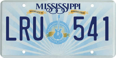 MS license plate LRU541