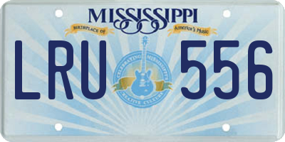 MS license plate LRU556