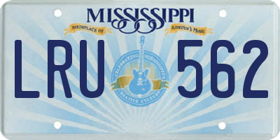 MS license plate LRU562