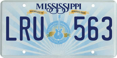 MS license plate LRU563