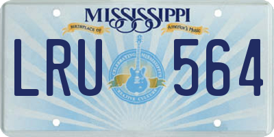 MS license plate LRU564