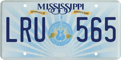 MS license plate LRU565