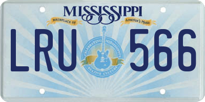 MS license plate LRU566