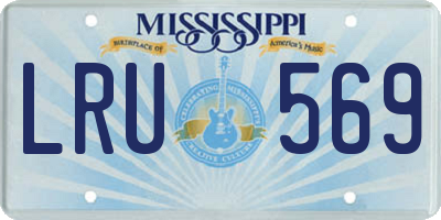 MS license plate LRU569