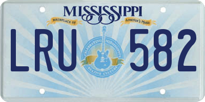 MS license plate LRU582