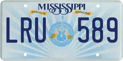 MS license plate LRU589