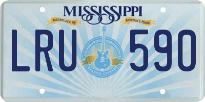 MS license plate LRU590