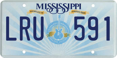 MS license plate LRU591