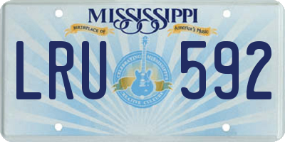 MS license plate LRU592