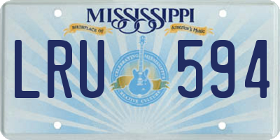 MS license plate LRU594