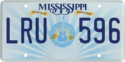 MS license plate LRU596